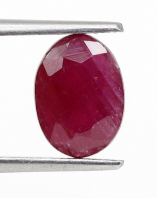 Dunkel rötlich-violette Natur-Ruby 7 x 5 mm Oval facettiert, unbehandelt 1.86 Ct