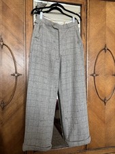 Vintage 1930s Pants Side Cinch 1940s Buckle Back Button Fly Wool Rough Rider