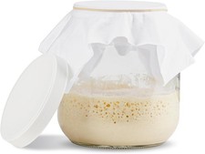 Sourdough Starter Jar - Half Gallon Wide Mouth Jar for Storing Sour Dough