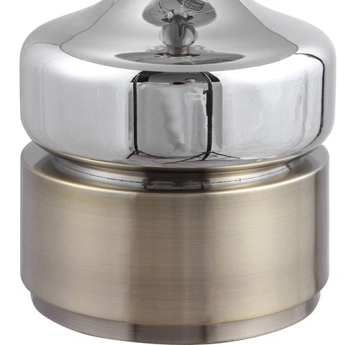 Modern Accent Table Lamp 23" High Chrome Plated White Shade Living Room Bedroom - Picture 5 of 6