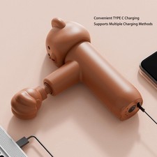 2-Mini Massage Gun 4 Speed Portable Brown Muscle Fascia Massager