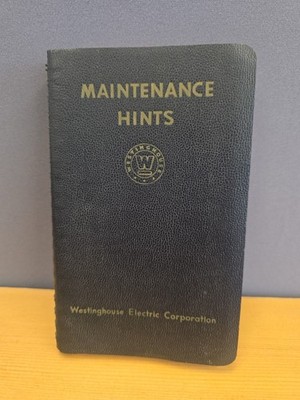 Vtg Westinghouse Maintenance Hints Electrical Motor Manual Spiral Industrial