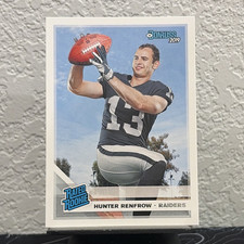 Panini Donruss 2019 Rated Rookie Hunter Renfrow Oakland Raiders Card #340. rookie card picture
