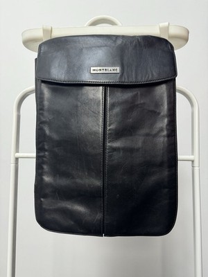 Montblanc leather document holder paper bag toiletry organizer in black