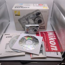 Nikon Digital Camera Nikon Coolpix 4600 Lens Error For Parts Only W/ Box Books