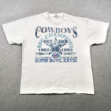 Vintage 90s Dallas Cowboys 1994 NFC Champions Super Bowl Size XL