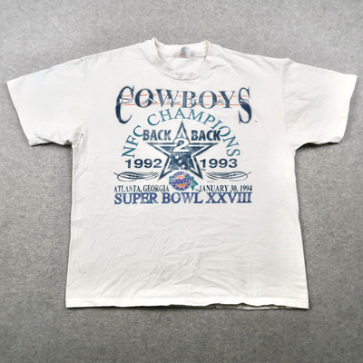 Vintage 90s Dallas Cowboys 1994 NFC Champions Super Bowl Size XL