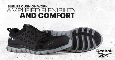 Reebok Work Sublite Cushion Work- Men's Comp Toe- Eh- Pr Athle Black - 11 Wide
