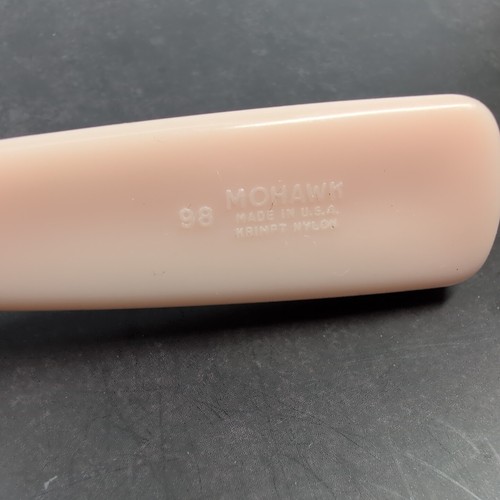 Vintage Mohawk Hairbrush Bristle Brush Nylon 8” Peach Beige Powdery Pink Used - Bild 7 von 22