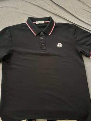 Monclear Button Up Shirt Men's Medium Black Short Sleeve | eBay