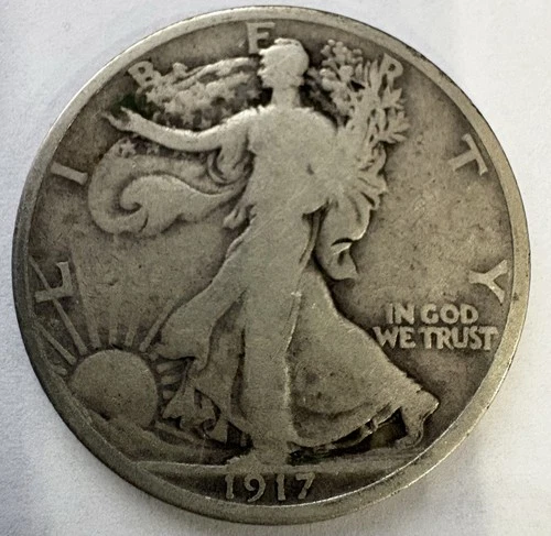1917-P Walking Liberty Silver Half Dollar $0.50 piece