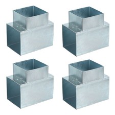 Kit Staffe per Gazebo a 3 Vie, Staffa a Forma di T per Legname da 2,4" x 2,4" (Confezione da 4)