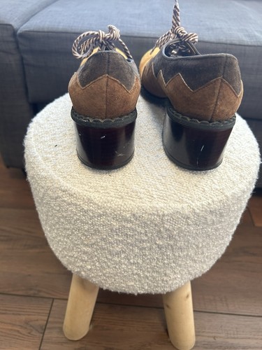 Vintage 1960s-1970s Flipz Suede Patchwork Leather Platform Oxfords Size 6, Size 6, $75 - Photo 4