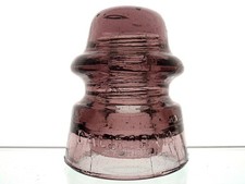 SUPERB- DARK PURPLE A011 CALIFORNIA Glass Railroad Telephone Signal Insulator