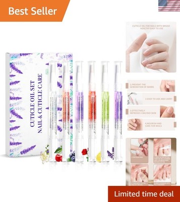 6-Piece Luxurious Nail Cuticle Oil Pens Set - Nourish & Revitalize Nails