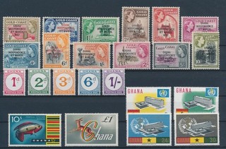 LT07380 Ghana selezione di bei francobolli fine lotto MNH