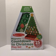 Melissa  Doug Countdown To Christmas Wooden Magnetic Reusable Ornaments NEW