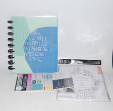 Happy Planner Misc Lot – 1 Used Journal, 1 New Refill Pack, 1 New Sticker Book