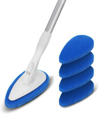 51" Shower Tub Tile Scrubber Brush Long Handle Bathroom Cleaning Tool Set