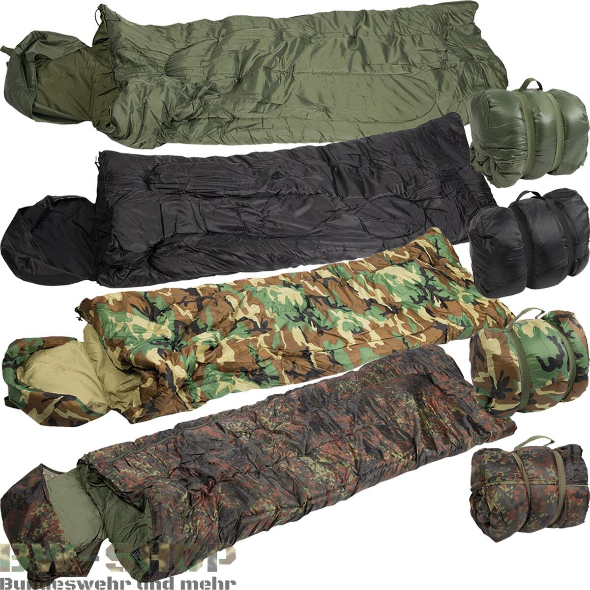 SACO DE DORMIR MILITAR PILOTO + BOLSA BW US EJÉRCITO SACO DE DORMIR INVIERNO CAMPING EXTERIOR