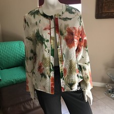Chico s STUNNING COAT BLAZER - JACKET SHIMMERING SEQUINED SZ 1