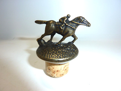 Blanton's Single Barrel Bourbon Bottle Horse & Jockey Cork Stopper, Letter  T 