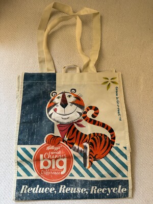 Kellog's Tony the Tiger Reusable Bag 2013 Tote ''Green is Gr-r-reat''