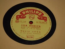 Henry Leca 78 RPM Philips N 72.185 Lua Bonita Mulher Rendeira O Cangaceiro 1953