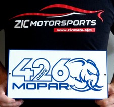 Mopar Hellephant Crate 426 Motor Garage Man Cave Metal Sign - 24 X 12