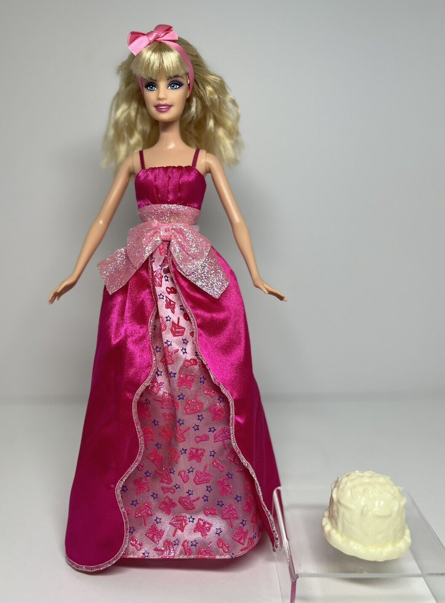 【新品レア】Barbie バービー バレンタインドール 2009年 2009 Happy Birthday Barbie Doll w Pink Gown Blonde Hair Cut