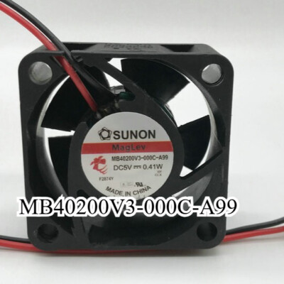 1PCS SUNON MB40200V3-000C-A99 5V 0.41W silent cooling fan 4020 40mm 2pin