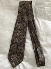 DAKS Vintage made in USA 100% Silk Tie Men's Paisley Necktie LN