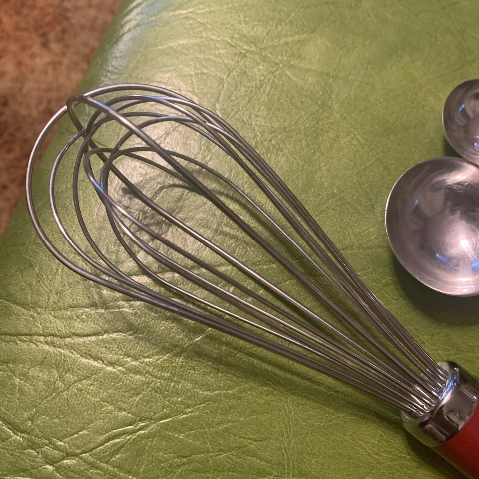 KitchenAid Professional Stainless Steel Measuring Spoons & Red Handled Beater - Image 3 of 4