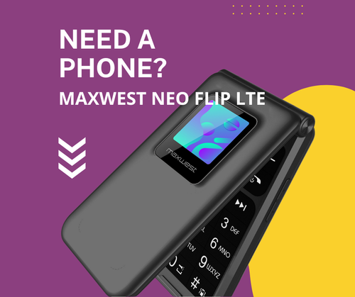 MAXWEST 4G LTE VOLTE NEW FLIP Phone Unlocked & BIG BUTTONS + Free H2O SIM CARD - Picture 1 of 20