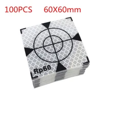 100PCS Reflector Sheet 60X60MM Reflective Tape Target For Total Station Survey