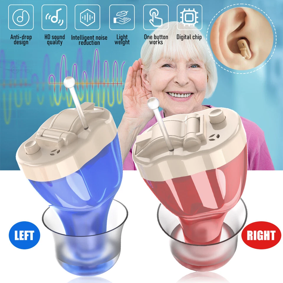 Mini Hearing Aids Digital Invisible In Ear Small Sound Voice Amplifier Enhancer - Image 2 of 4