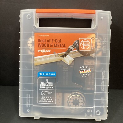 Fein 35222967010 E-Cut Starlock Wood Metal Set 6pc Multi Tool Accessories