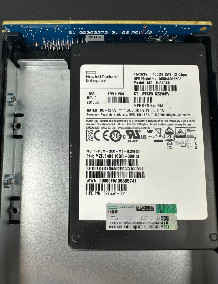 HP MSA 3.5'' 400GB 868231-001 P9M79A SSD SAS 12G Mixed Use Solid State Drive   - Image 3 of 4