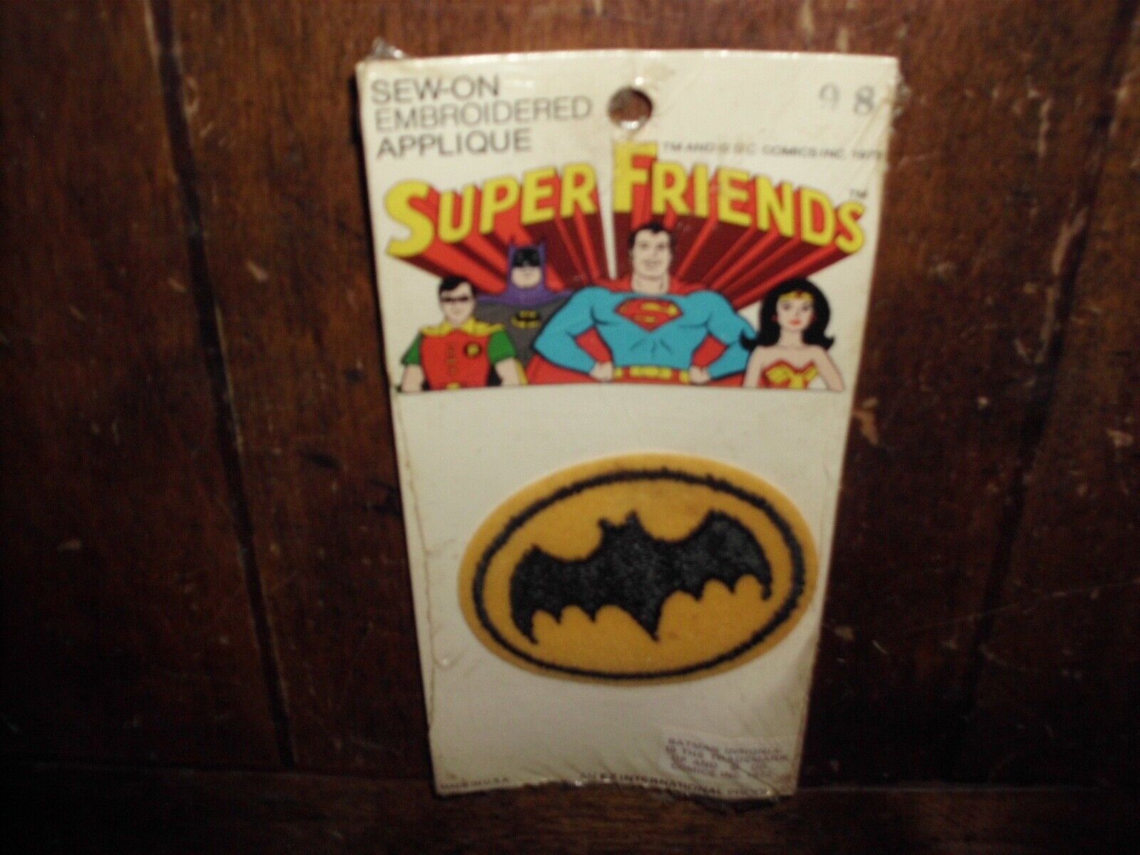 VINTAGE BATMAN SUPER FRIEND EMBLEM PATCH APPLIQUE JUSTICE LEAGUE AMERICA M 1973