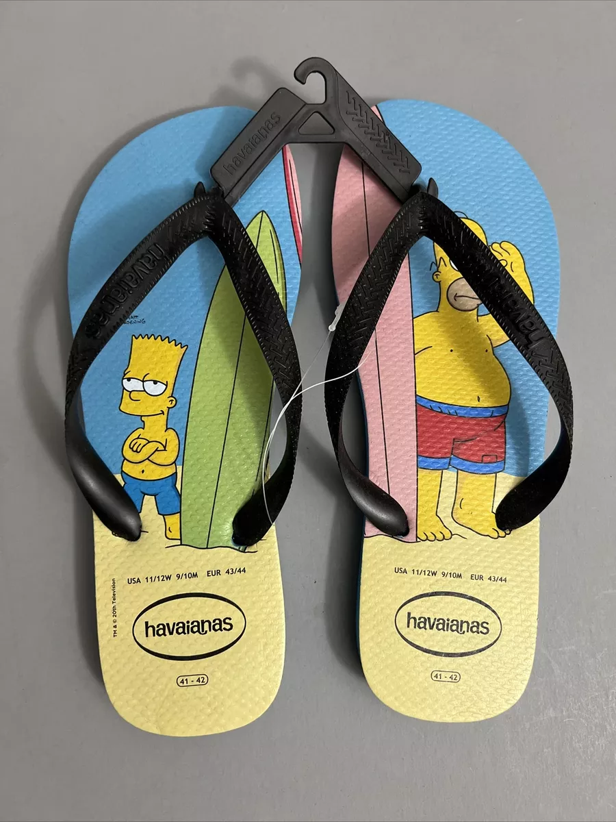 Havaianas The Simpsons Flip Flops Sandals Brazil New Homer Bart