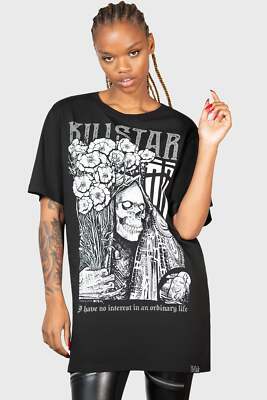 KILLSTAR T-Shirt - Afterdark Reaper Schädel Blumen Friedhof Gothic Alternative