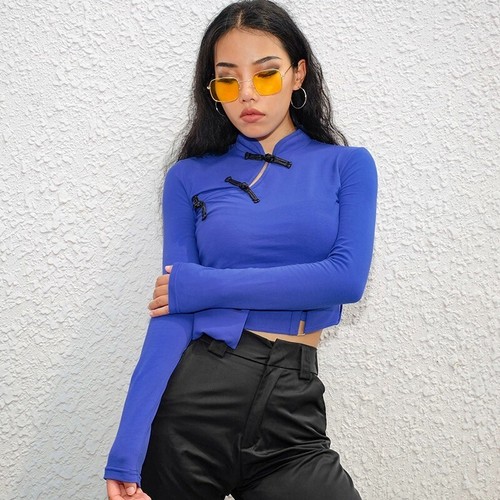 Chinese Style Cheongsam Crop Top 
