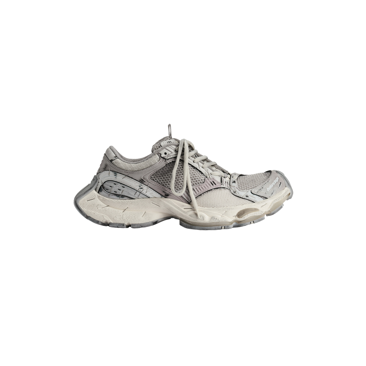 BALENCIAGA Stapler $1150 Women's Beige/Grey Sneakers New And