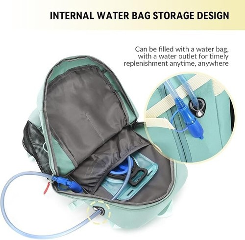 Bseash 40L leichter wasserdichter Wander Camping Rucksack mit Regenschutz lila - Bild 6 von 6