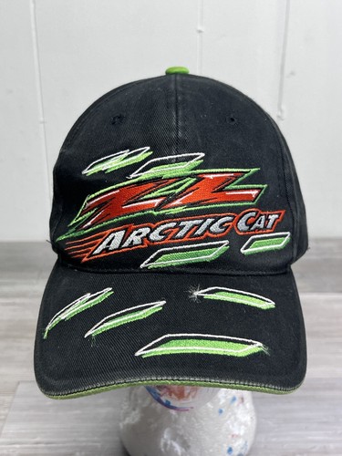 Vintage Arctic Cat Embroided Strapback Hat Y2K Black Cap Genuine Arctic Wear - 第 1/9 張圖片