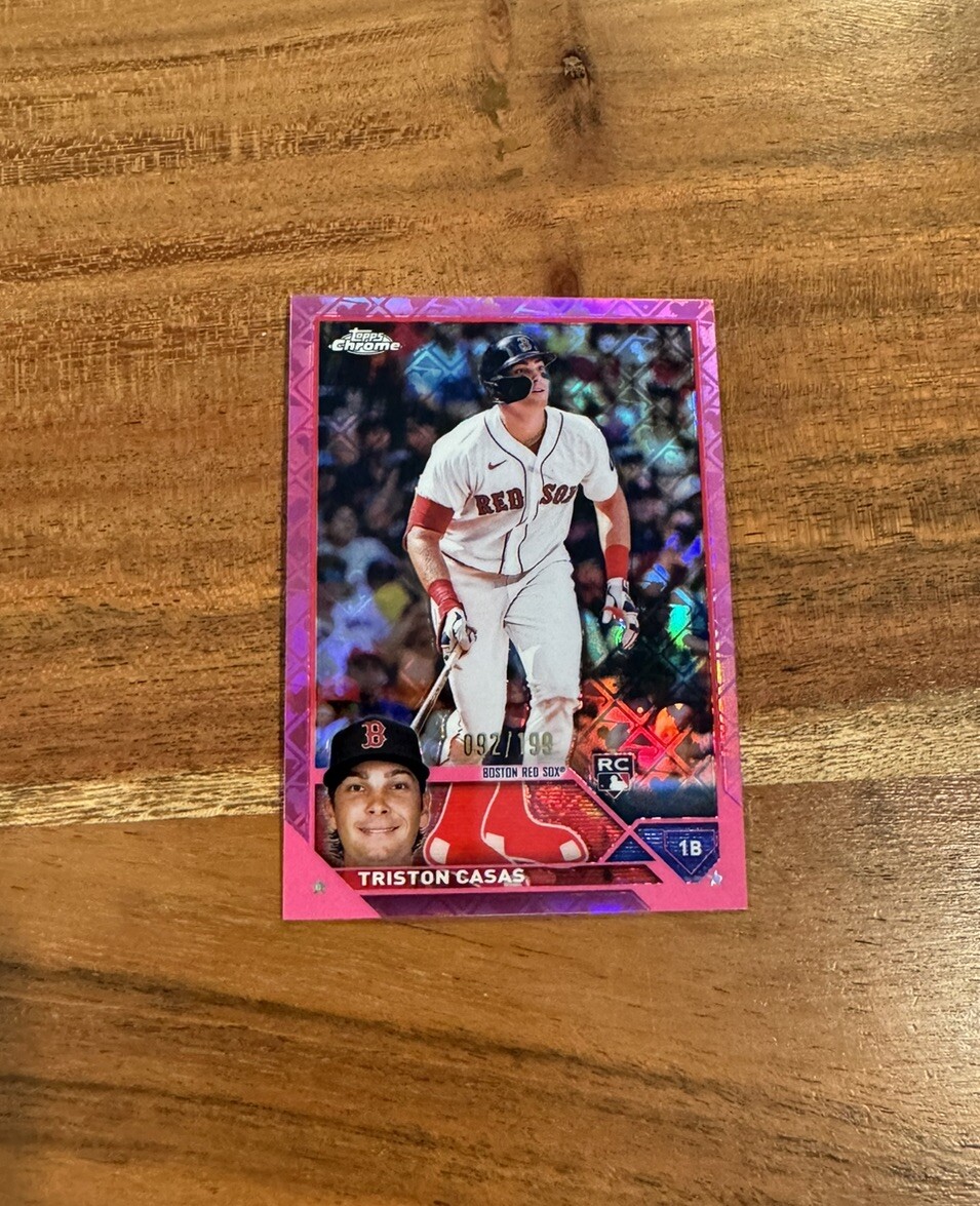 Triston Casas 2023 Topps Chrome Pink Logofractor Refractor /199 NRMT+ Rookie RC