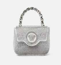Versace La Medusa Mini Crystal Top Handle Bag