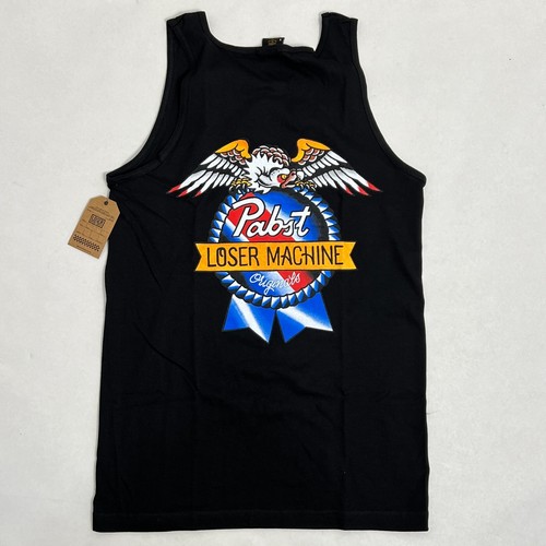 Loser Machine x Pabst Blue Ribbon Men's Tank Top American Original Black SM NWT