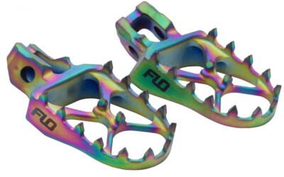 FLO MOTORSPORTS 2004-2017 CRF250R Honda TITANIUM FOOT PEGS JET FUEL HON/KAW TI-7
