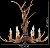 Vintage Chandelier Deer Horn Resin 6 Lights Rural Countryside Chandeliers Home Vintage Chandelier Deer Horn Resin 6 Lights Rural Countryside Chandeliers Home